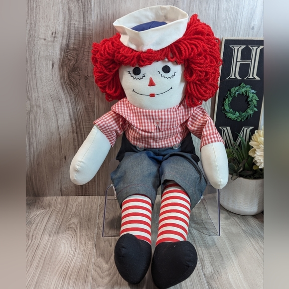 Raggedy Ann & Andy Dolls Vintage 25" - Picture 2 of 9